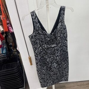 Trina Turk Black and Gray Mini Dress Size 4